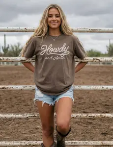 Comfort Colors Christian Western Tshirt Faith Graphic Casual Tee Howdy TShirt Country Religious Rustic Cowgirl Style Gift for Horse Girl