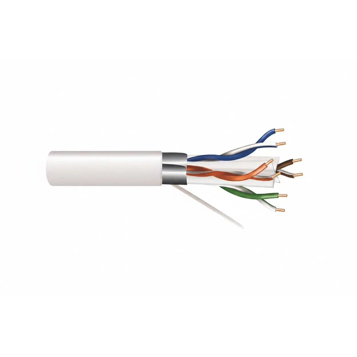 51931001 Cat 6A Unshielded (U/UTP) Networking Cable, Bare Copper Conductor, 23/4-Pair, CMR FT4 Riser, Rip Cord, 10Gbps Speed, for Data Centers & Commercial Use, 1000' (304.8m) White Reel