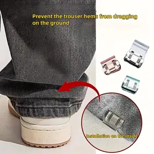invisible leg shortening clip,non-slip pants edge clip,used for anti-drag pants hem fixing device,seam-free hidden