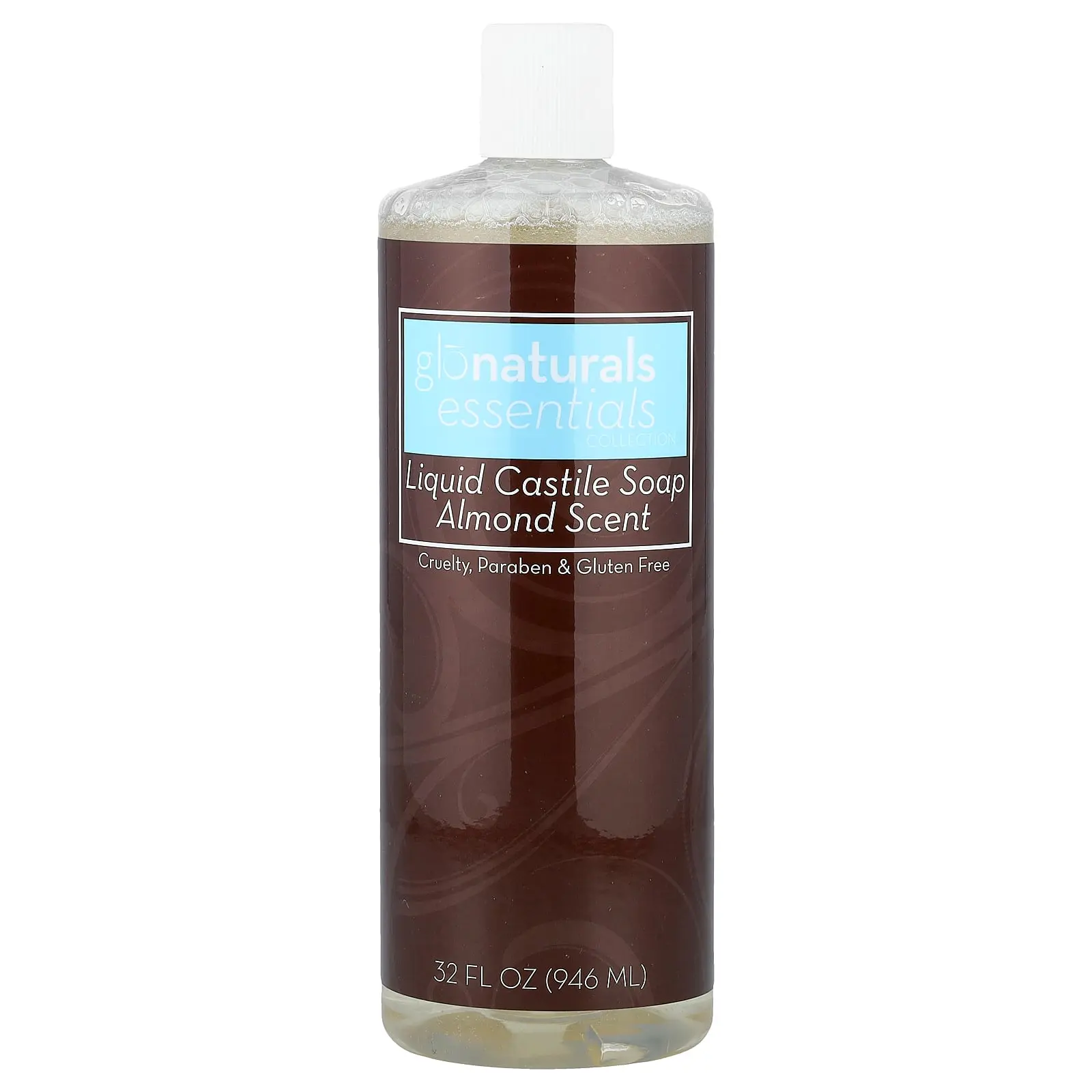Vitacost glonaturals™ Essentials, Liquid Castile Soap, Almond, 32 fl oz (946 ml)