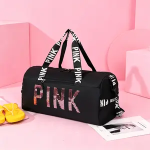 Large Capacity Sports Duffel Bag with Shoe Pouch Lightweight Crossbody Fitness Bag Multifunctional Gym Tote Bag Casual Travel Weekend Accessories