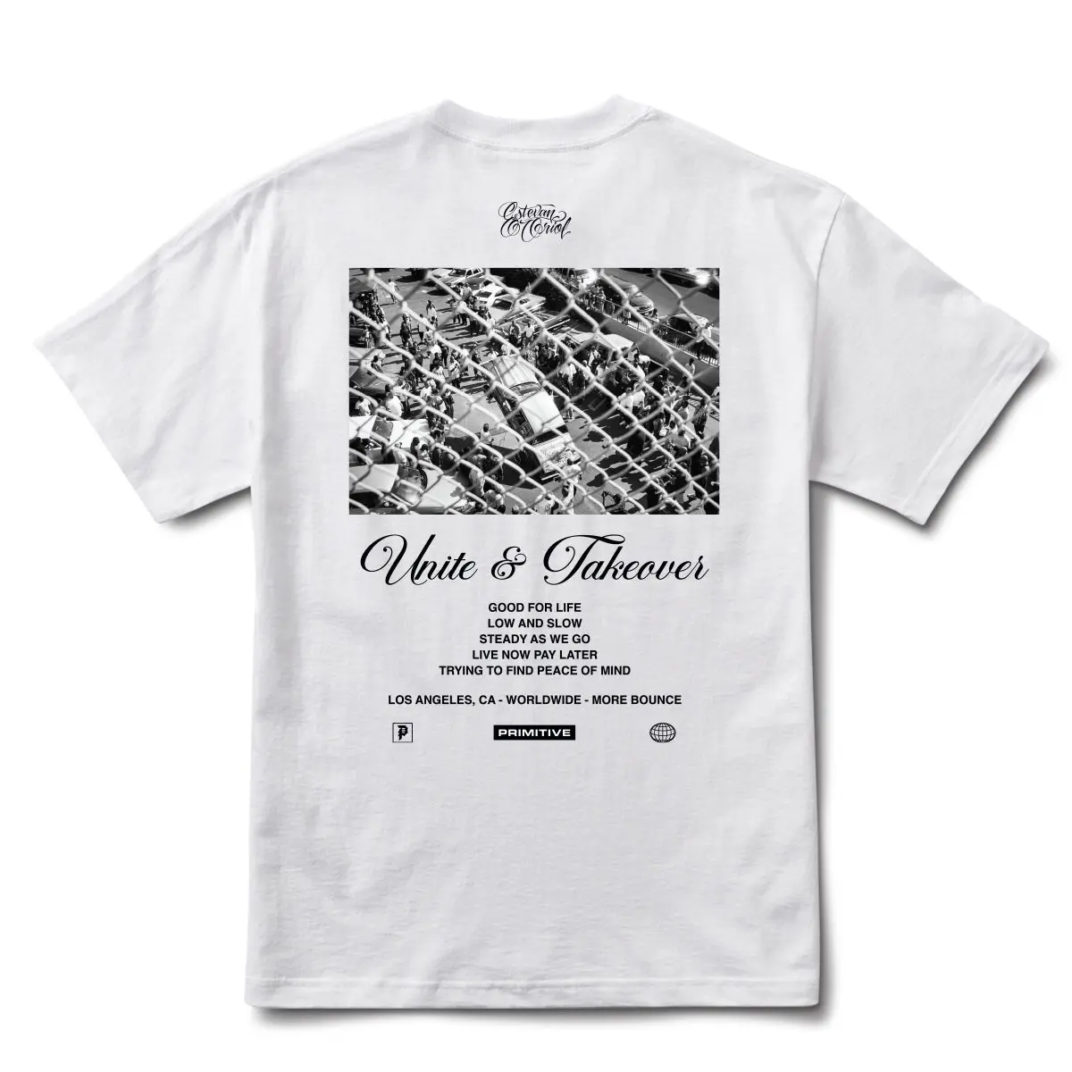 PRIMITIVE APPAREL Men's Bounce Boxy Fit Short Sleeve Graphic T-Shirt in Heavy-Weight 100% Cotton Jersey for Streetwear, Top, Shortsleeve, Casual, Fabric, Menswear