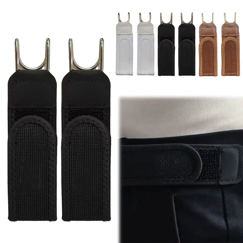 Unisex No Buckle Adjustable Elastic Belt Set (2/4 PCS) - Metal Hook, Stretchy, Durable, Belt Loop Fit, Casual, Versatile Fashion Accessory for Jeans, Pants, Adjustable Casual Belt