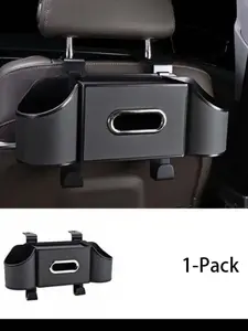 Car Rear Seat Storage Organizer, 4-In-1 Multi-Functional Car Backseat Box with Cup Holder, Napkin Holder