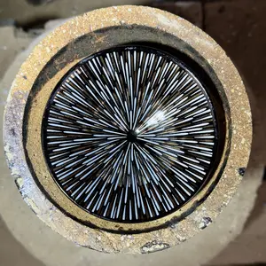 Golden Fireworks: Handmade Jian Zhan Tenmoku Tea Bowl 8