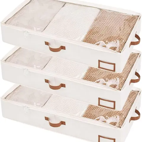 Under bed storage bags Under bed storage containers Under bed clothing storage Sturdy structure Extra thick fabric Boxes
