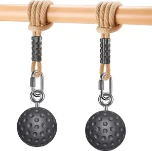 Pull Up Ball Grip, Non-Slip Rock Climbing Holds Pull Up Power Ball for Strength Training Attachment, Neutral Grip Pull Up Handles for Chin Up Bar, Kettlebell, Barbell Home Gym Workout