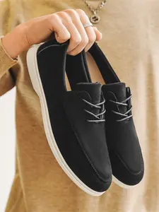 Men's Velvet Derby Shoes, Casual All-Season Footwear, Soft Sole Comfort Design, Ideal for Nurses & Outdoor Activities