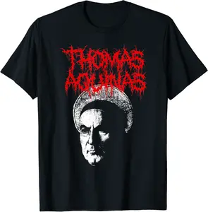 Thomas Aquinas Heavy Death Metal Philosopher T-Shirt - Zihomaramer Shop 31B0944NG9GW