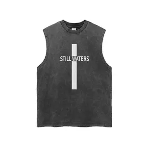 SW Cross Acid Wash Oversize Tank Top