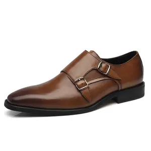 Men's Wingtip Monk Strap — Brown