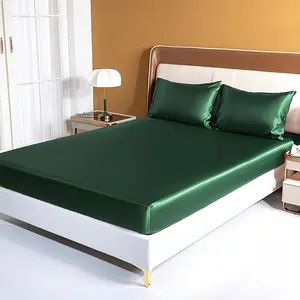 Solid Color Fitted Sheet Set, Including 1 Count Fitted Sheet & Pillowcase without Filler, Bedding Supplies for Home Bedroom