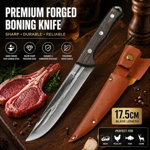 Boning Knife Professional Butcher Knife Ultra Sharp –High Carbon Stainless Steel Blade Full Tang Heavy Duty for Meat Deboning Trimming Slicing Cutting – Ergonomic Non-Slip Handle Rust Resistant Dishwasher Safe – Dishwasher Safe Knives