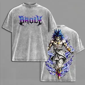 Broly - DBZ Vintage Washed T-Shirt, Relaxed Fit, Heavyweight Cotton, Unisex Streetwear Casual Wear, Legendary Super Saiyan Graphic Tee, Gift for Anime Fans 67 shirt silverfish clothes trend gift,funny graphic tee, men’s trendy t-shirts, deals
