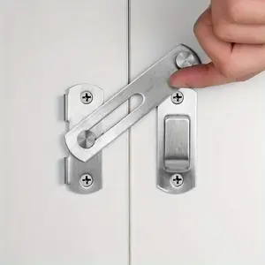 Stainless Steel Door Lock and Security Latch, Ideal for Sliding Doors, Windows, Cabinets, Home Safety Hardware Accessories