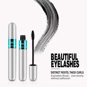 Mascara 5X Longer Waterproof, Super Lasting Non-Clumping 4D Mascara, 2 in 1 Eyelash Cosmetics Natural Lengthening and Thickening Effect, Eye Makeup Accessories for Women and Girls