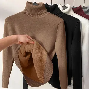 【Clearance Sale】VCPOD Women's Versatile Warm High Neck Sweater Fuzzy Knit Casual Chunky Warm 2024 Fall Pullover Sweaters Top Trendy Outfits Black Friday lightweight cardigan short sleeve