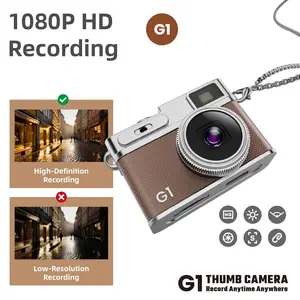 1080P HD Wearable Keychain Camera - Thumb-Sized Ultra-Portable Video Recorder, Discreet Hands-Free Use for Travel & Sports, Ideal for Content Creators, 1-Button Operation
