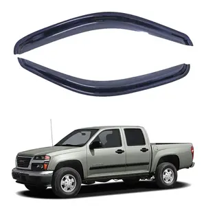 Side Window Visors, Curved Fit External Mount Rain Blockers & Weather Shields for 2004-2012 Colorado/GMC Canyon Standard Cab
