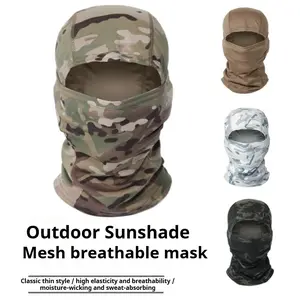 Outdoor Cycling unisex Mask Summer Sunscreen Mask Mountaineering Skiing Full Face Windproof Sandproof Headgear Camouflage Bandana  motorcycle use balaclava face cover shiesty mask