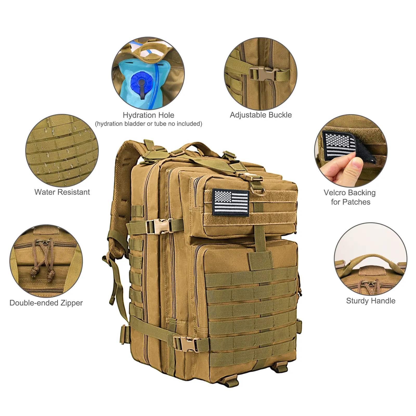 3 day survival backpacks with laptop space 45L Tactical Assault Outdoor Backpack - Military-Grade Waterproof MOLLE 3-Day  Survival Rucksack, Durable Heavy-Duty Construction, Essential Storage, Laptop  Compartment, Ideal for Hunting, Hiking