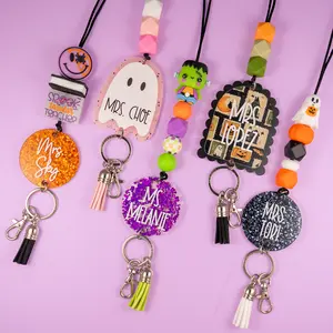 Personalized Halloween Teacher Lanyards - Teacher Gifts - By the Graces