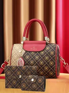 Fashion Trendy Elegance Women's Three-Piece Set Printed Handbag Pillow Bag, Stylish Ladies' Accessories, Perfect for Daily Use