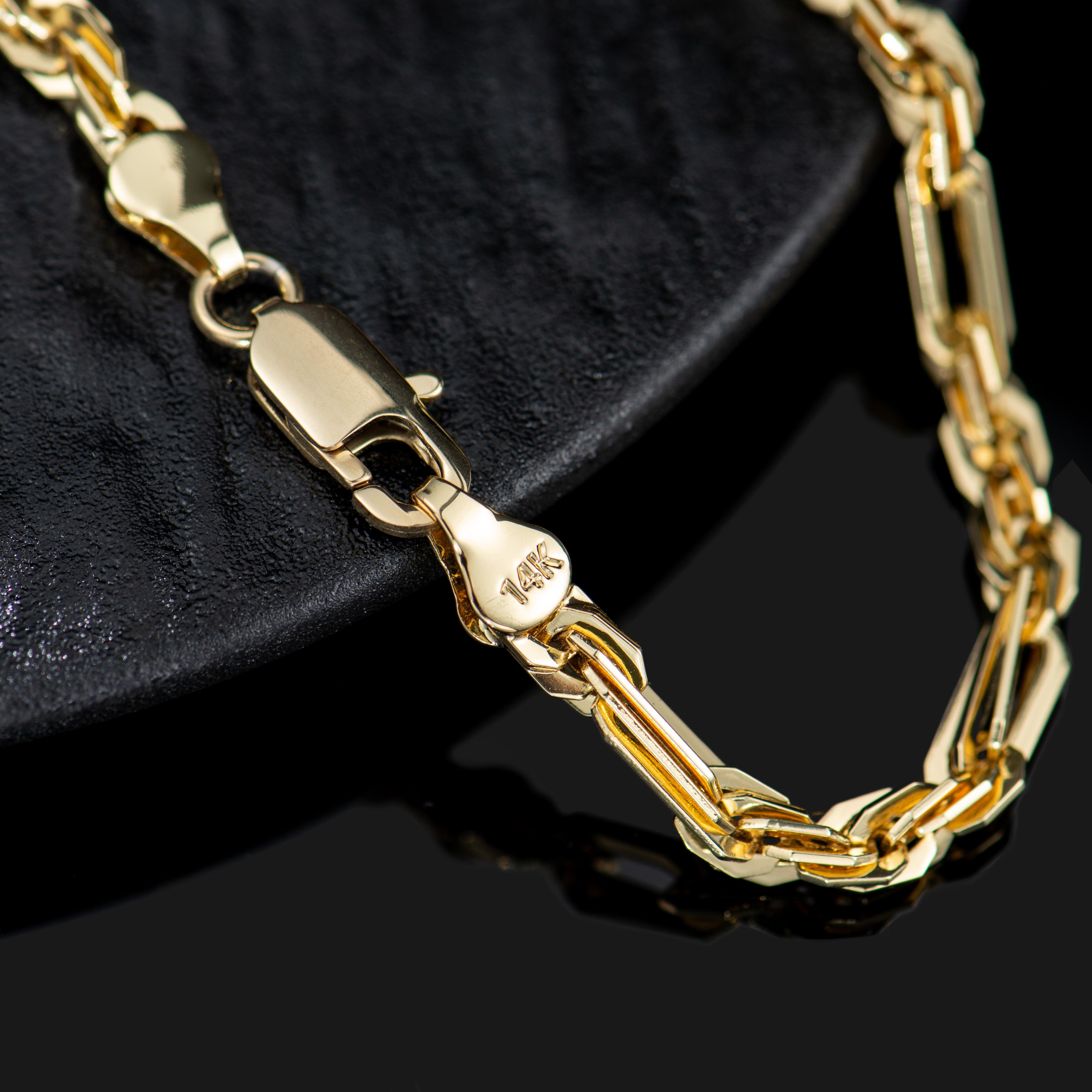 Holylegend 14K Real Gold-Plated Milano Rope Chain Bracelet, 14K Gold Plated Diamond Cut Rope, Simple Twist Link Bracelet,Hip Hop Jewelry, Classic Rope Link Bracelet, Gift Ready,Father's Day Gift