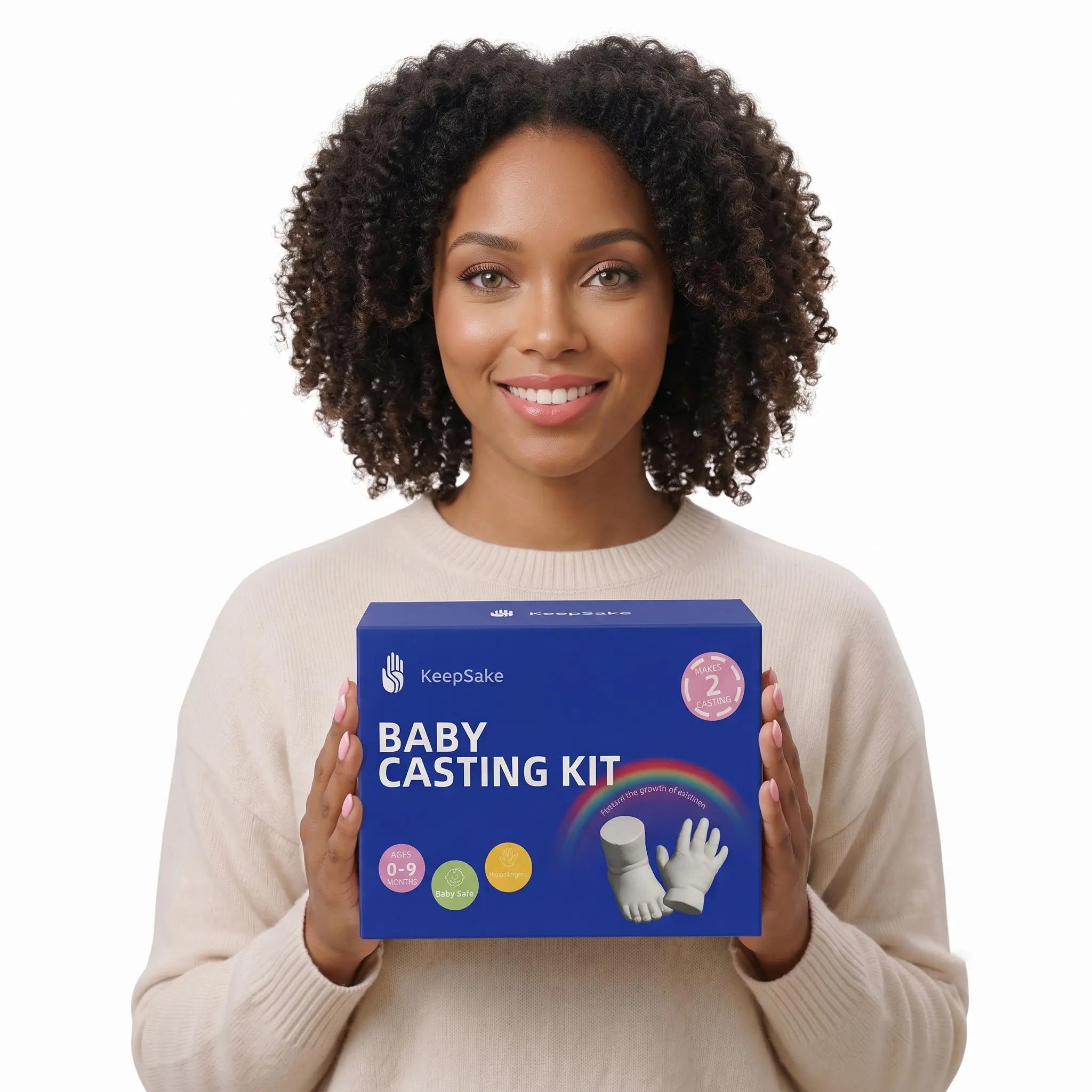 2-Piece Baby Hand Casting Kit - DIY Specialty Supply for Infant Hand Molding, Newborn Keepsake, New Parent & Baby Shower Gift, Hand Molding Kit, Baby Shower Gift