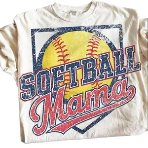 Comfort Colors Softball Mama Shirt, Retro Softball T-Shirt, Vintage Game Day Softball Tee, Softball Season Graphic, Gift for Moms, Trendy Vintage Style, Fast Shipping USA
