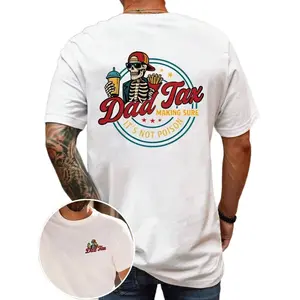 Men's Regular Fit Skeleton Print Round Neck Tee, Casual Short Sleeve Crew Neck T-shirt for Summer, Fashion Men's Top for Daily Wear, Tropical