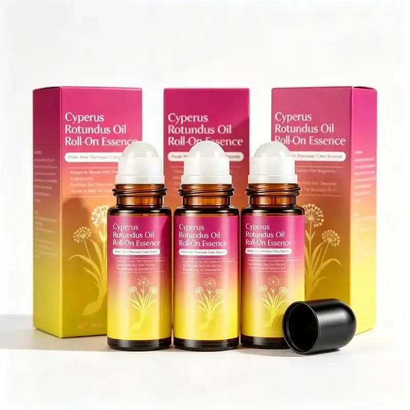 Cyperus Rotundus Oil Roll-On Hair Removal Body Oil - Soothing Axillary Hair Treatment, Irritation Bump Solution, Redness & Ingrown Relief, Regrowth Slower (Waxing, Shaving Aftercare for Sensitive Skin)