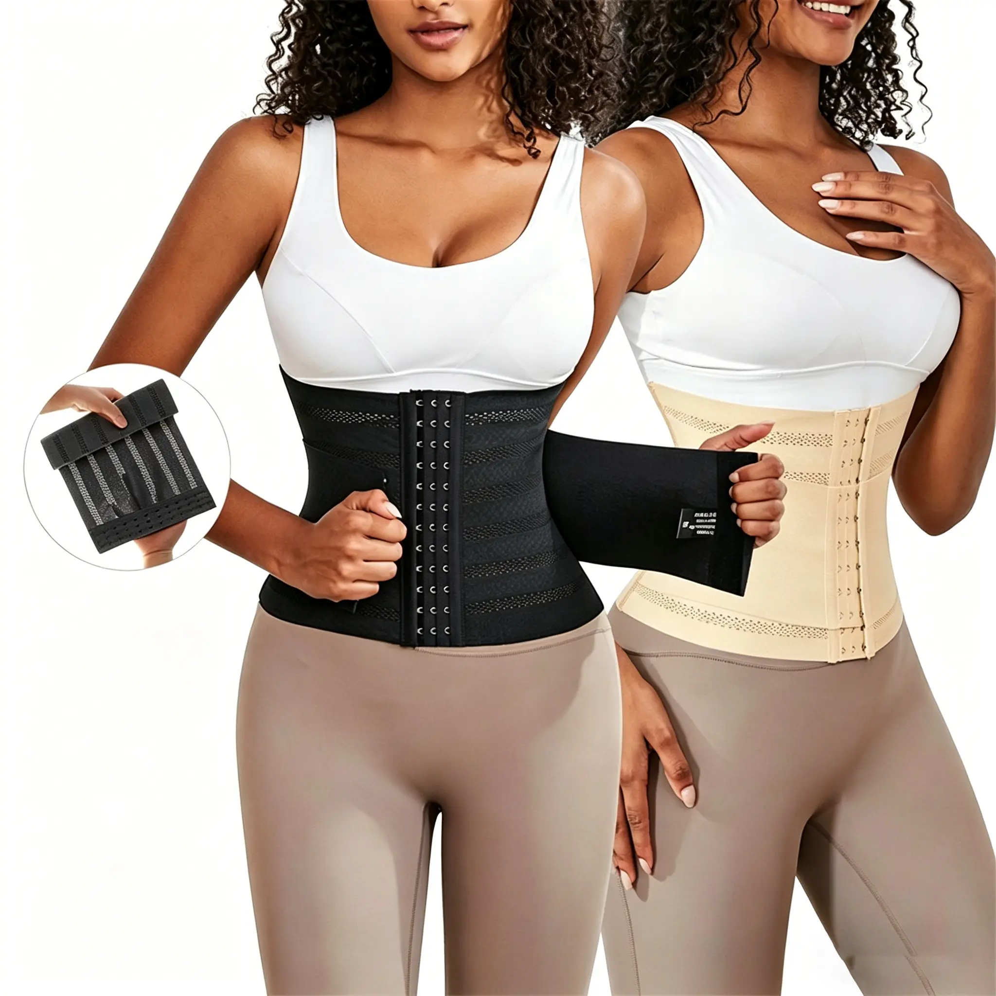 waist trainers Adjustable Sweat Waist Trainer Belt waist trainer full body Double-layer waist trainer shapewear for women — slimming body shaper with flat tummy and abdominal compression fajas colombianas moldeadoras  waist tranier fajas para mujer