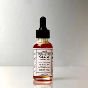GingerChi Seabuckthorn GLOW Facial Oil Serums for Skincare Comfort Skin Repair - Brightening Firming Soothing Plant Formula