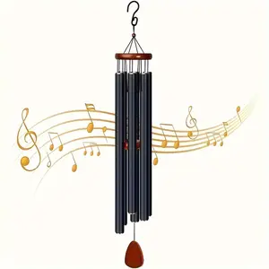 25 Inch Deep Tone Aluminum Wind Chime, Outdoor Wind Chimes, Outdoor Decor for Porch and Garden, Unique Gift for Mom and Grandma, Rich Resonant Sound, Easy to Hang