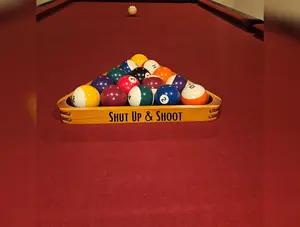 Personalized Billiard Rack: Custom Engraved Pool Triangle