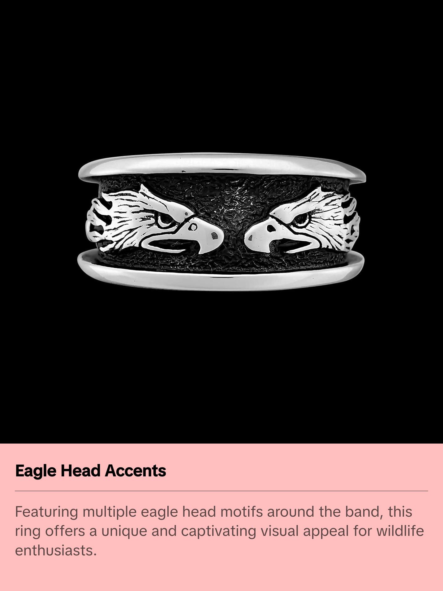 Sterling Silver Freedom Eagle Ring
