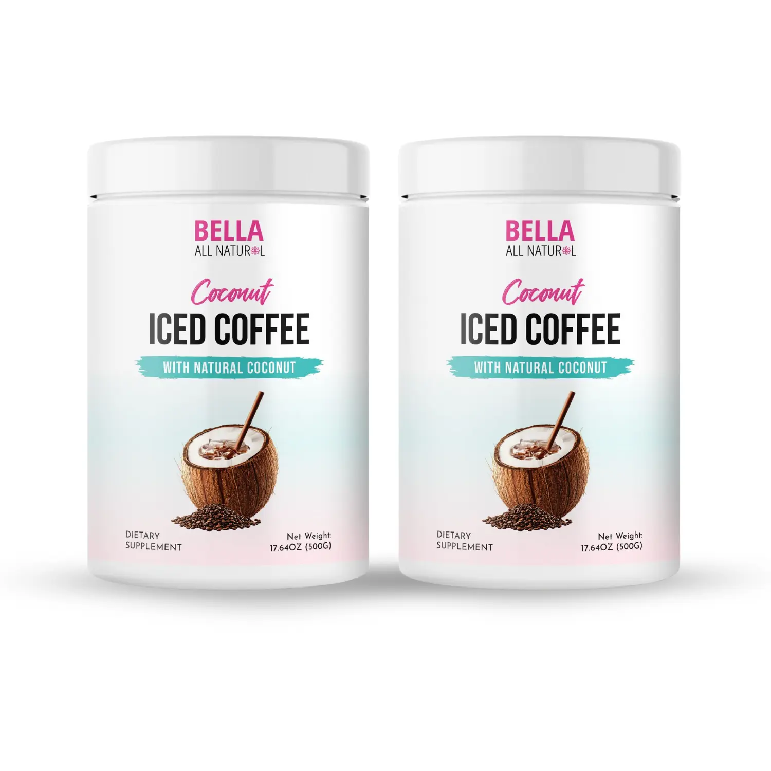 2 Pack Bella All Natural Coconut Iced Coffee - 500g 2 Pack Bella All Natural Coconut Iced Coffee - 500g