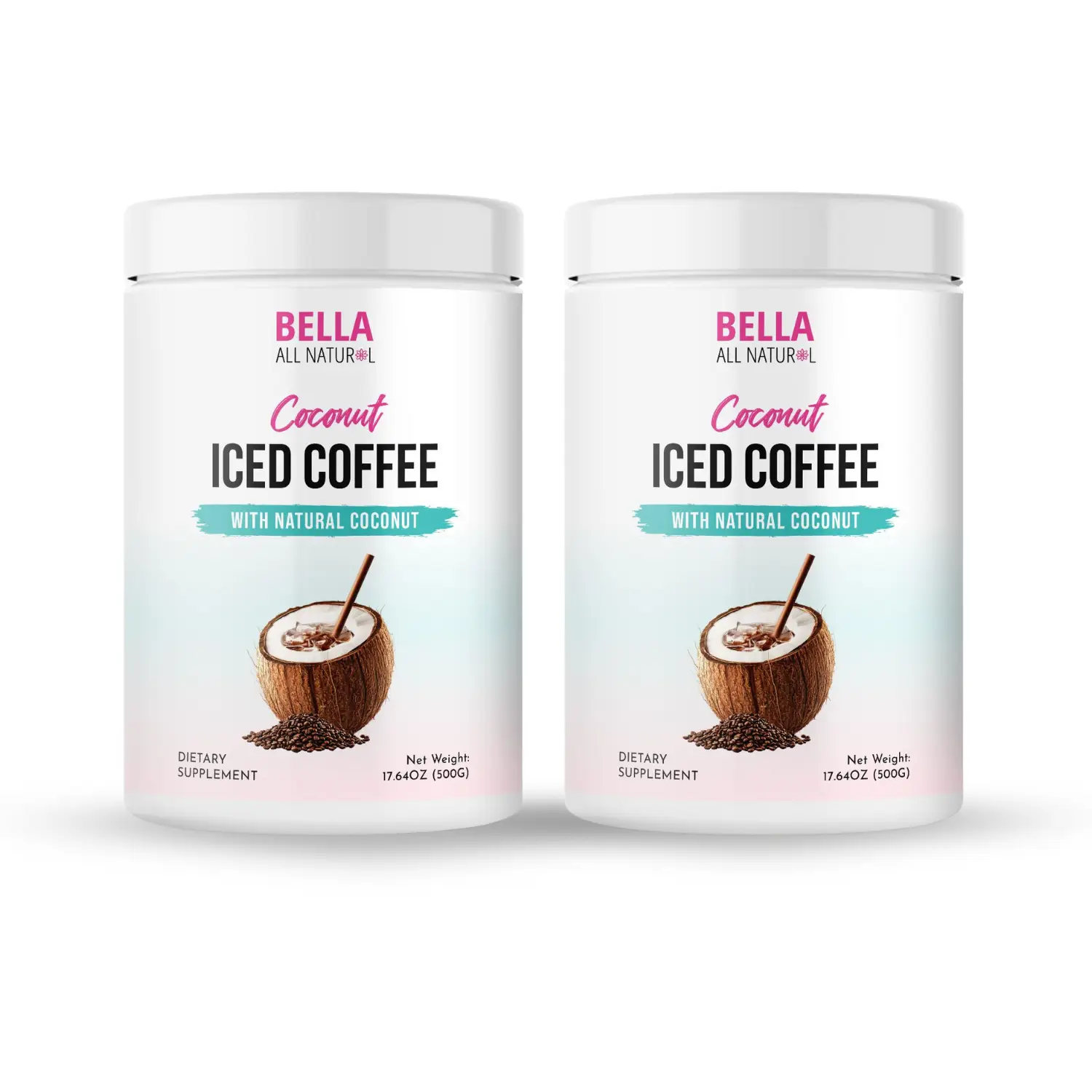 2 Pack Bella All Natural Coconut Iced Coffee - 500g