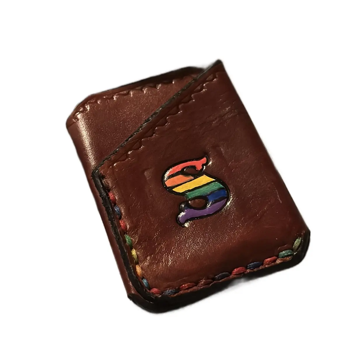 Unisex minimalist front pocket leather wallet