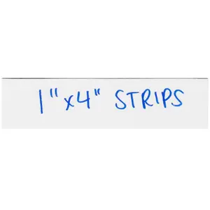 212 MAIN Durable White Magnetic Warehouse Labels - 1x4 in. Pre-Cut Magnetic Vinyl Strips, Pack of 25