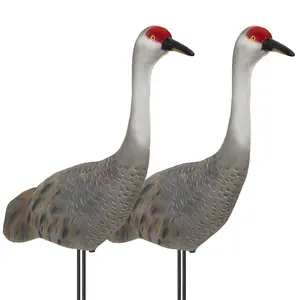Final Approach LIVE Fully Flocked Sandhill Crane Upright Decoys