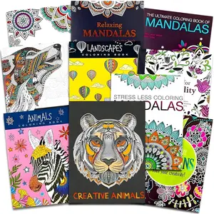 Adult Coloring Book Bundle with 10 Deluxe Coloring Books for Adults and Teens Over 250 Stress Relieving Patterns