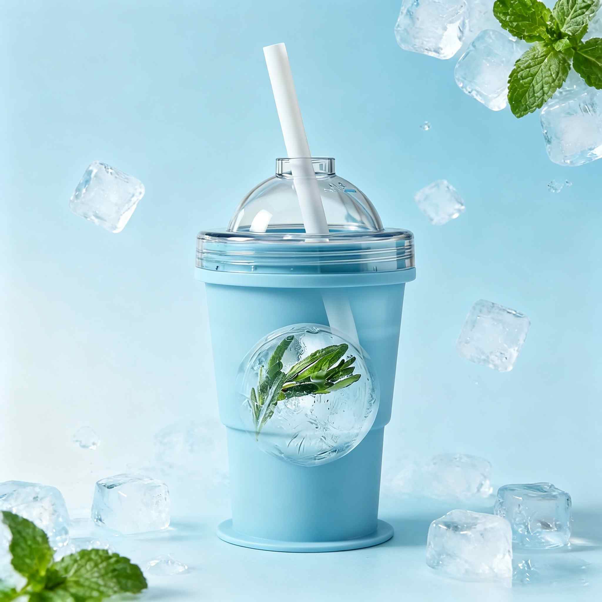 Portable foldable silicone cup with built-in straw, reusable and lightweight. Heat-resistant, easy to clean and store, great for travel, hiking, camping, office and daily outdoor use.