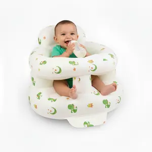 Baby Inflatable Seat With Built-in Air Pump for Babies 3 Months & Up, Toddler Floor Seat, Infant Floor Chair for Sitting & Learning, Blow-up Baby Chair for 360° Full Support