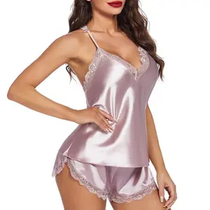 Avidlove Satin Pajamas Set Sleepwear Womens Lingerie Cami Shorts Set Nightwear S-XXL