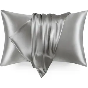 Love's cabin Satin Pillowcase Set of 2 Cooling Pillow Covers for Hair and Skin, Silky Smooth with Envelope Closure, Similar to Silk