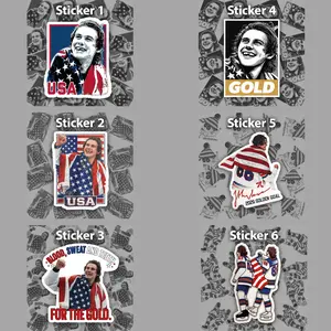 [Die-cut Sticker] Jack Hughes USA Hockey Golden Goal 2026 Hockey Sticker, Gift For Fan