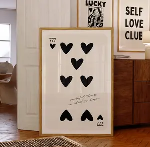 Playing Card Print Poster No Framed, Angel Number 777 Poster, Angel Number Poster, Angel Number Wall Art Print