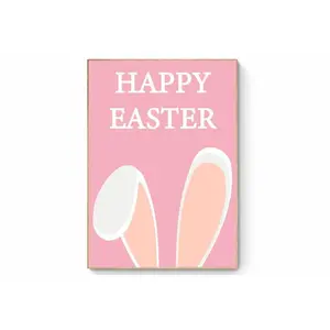 happy Easter sign, Easter printable wall art, happy Easter print, Easter decorations, spring decor, Easter decor, digital download
